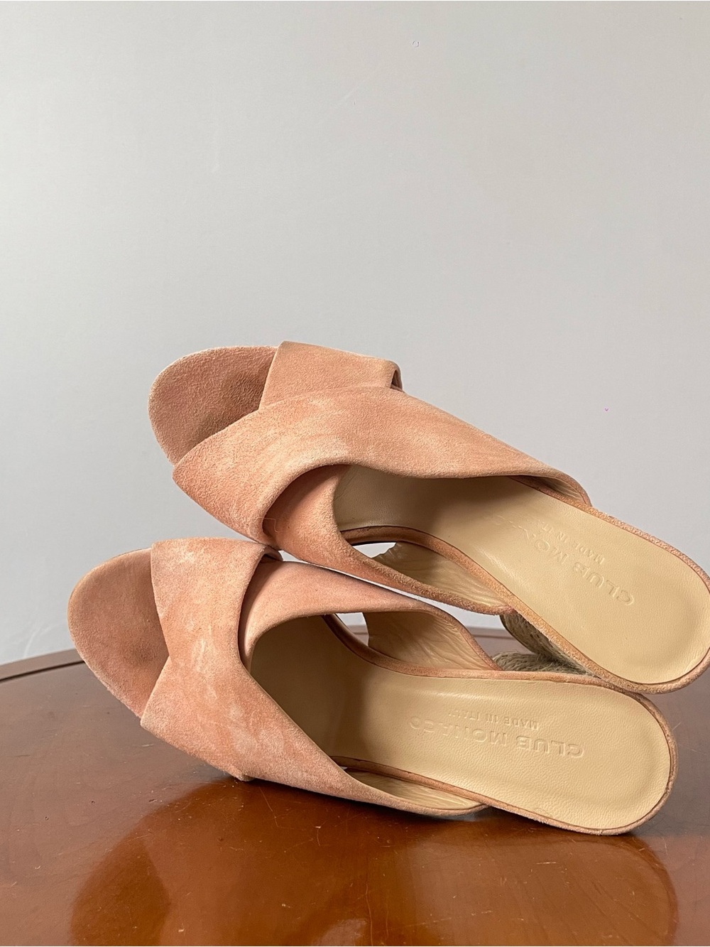 Club Monaco Pink Suede Espadrille Slides | US 7 - Picture 5 of 7